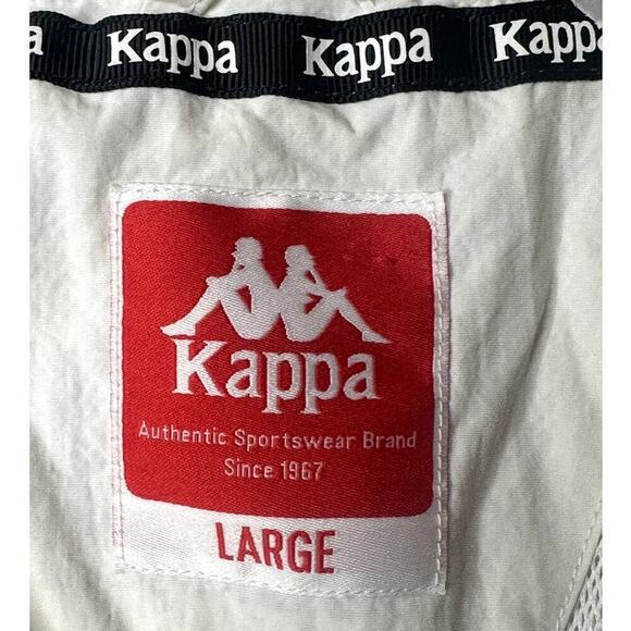 Vintage Kappa White Turq Zip Up Retro Track Windbreaker Jacket Women's Size L - Picture 6 of 8